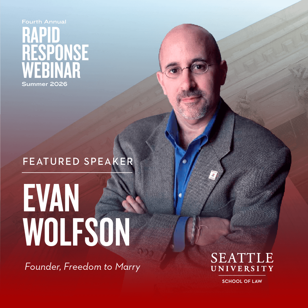 evanwolfson's tweet photo. Depending on when this week the #SupremeCourt rules on #transgender participation in #sports, I'll join friends and experts on Seattle University School of Law's 4th Annual Rapid Response Webinar. It's free and will be livestreamed, so please join us:
https://t.co/wJupwK8TAa https://t.co/FpBZ78lCWN