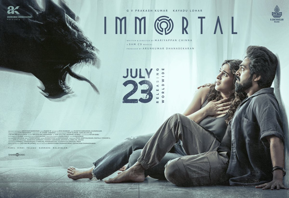 gvprakash's tweet photo. #Immortal from July 23 in theatres https://t.co/FWrgKTSJDY