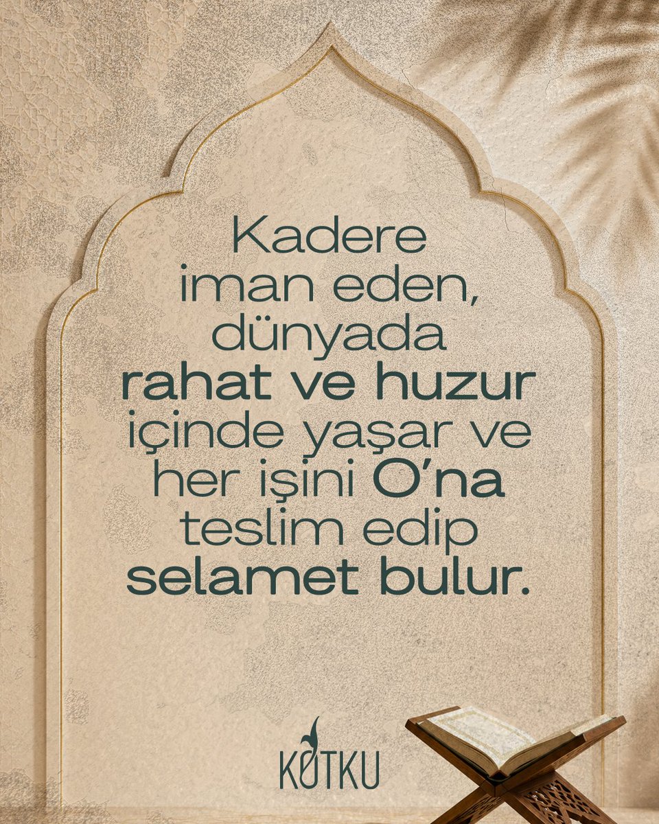 zahid_kotku's tweet photo. Kadere iman eden, dünyada rahat ve huzur içinde yaşar ve her işini O’na teslim edip selamet bulur. 🌱

#MehmedZahidKotku #kader https://t.co/3shZOKFHZ1