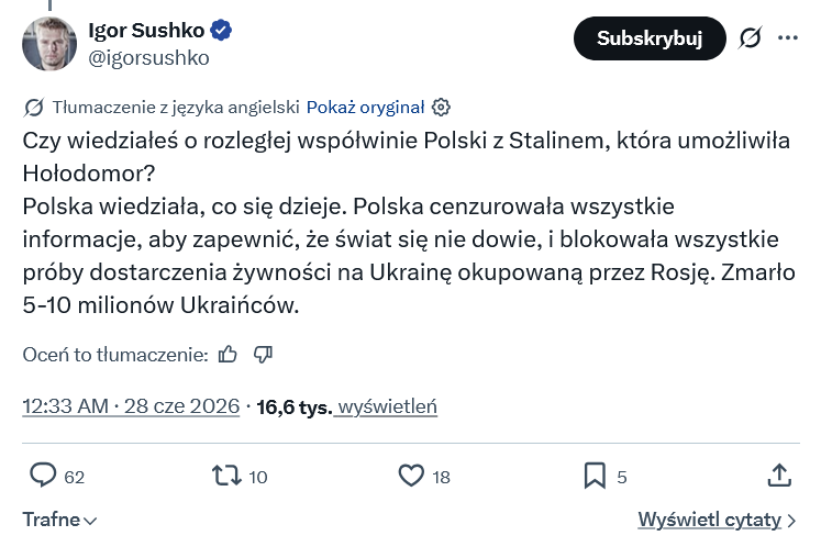 Altair4Krell's tweet photo. Wiedzieliście o tym? Nie? To teraz wiecie kto jest odpowiedzialny za hołdomor. https://t.co/DUIsiIdVOH