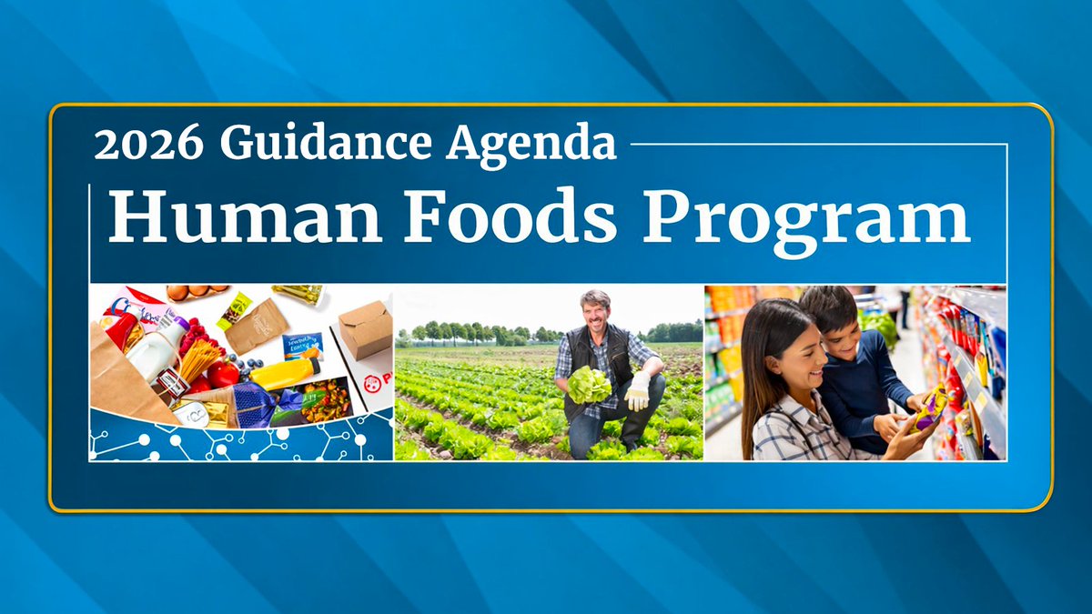 FDAfood's tweet photo. NEWS: @US_FDA’s Human Foods Program has released its 2026 Guidance Agenda!

New Topics Include:
✅ Caffeine Content Labeling
✅ Q&amp;A on the use of the “Healthy” claim

Learn more: https://t.co/hS8koZZQkE https://t.co/KYRepyG9QW