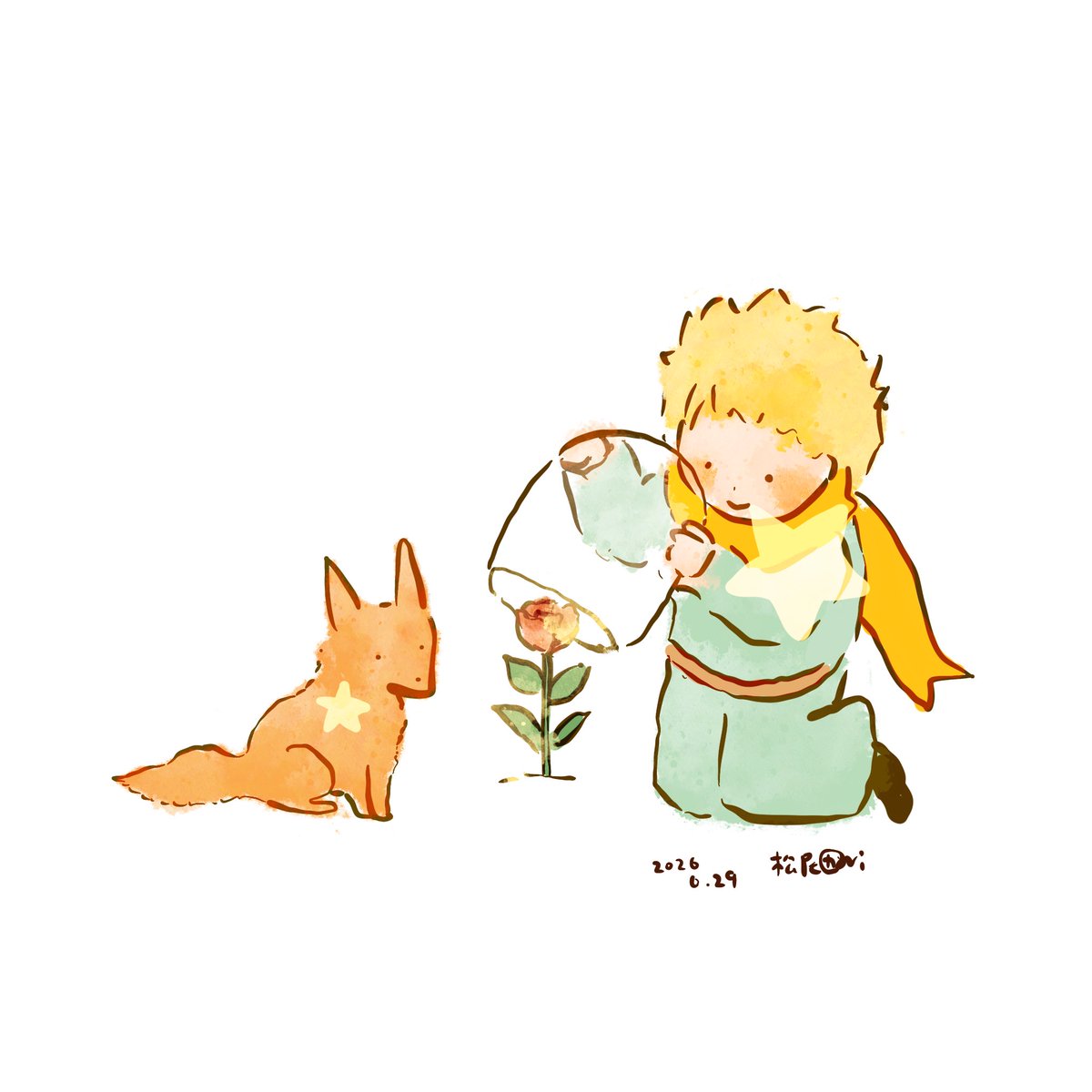 kaorisan_desu's tweet photo. 星の王子さまの日ときいて。 https://t.co/QbOfNPqQSj