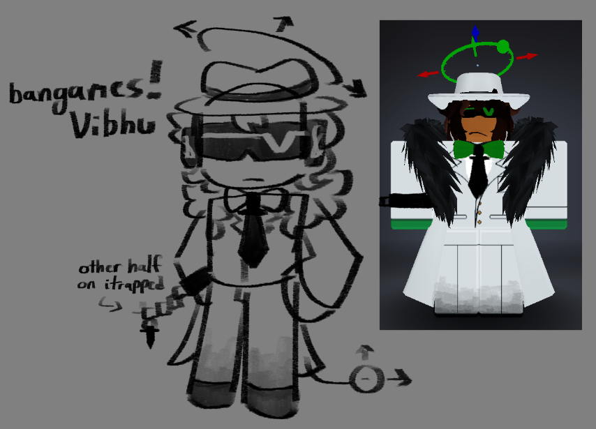 MxZapz's tweet photo. au ive been brainstorming about heres the doodles with vibhutrapped / boundhearts
#vibhu #itrapped #robloxadmins https://t.co/RyHz8UPEUA