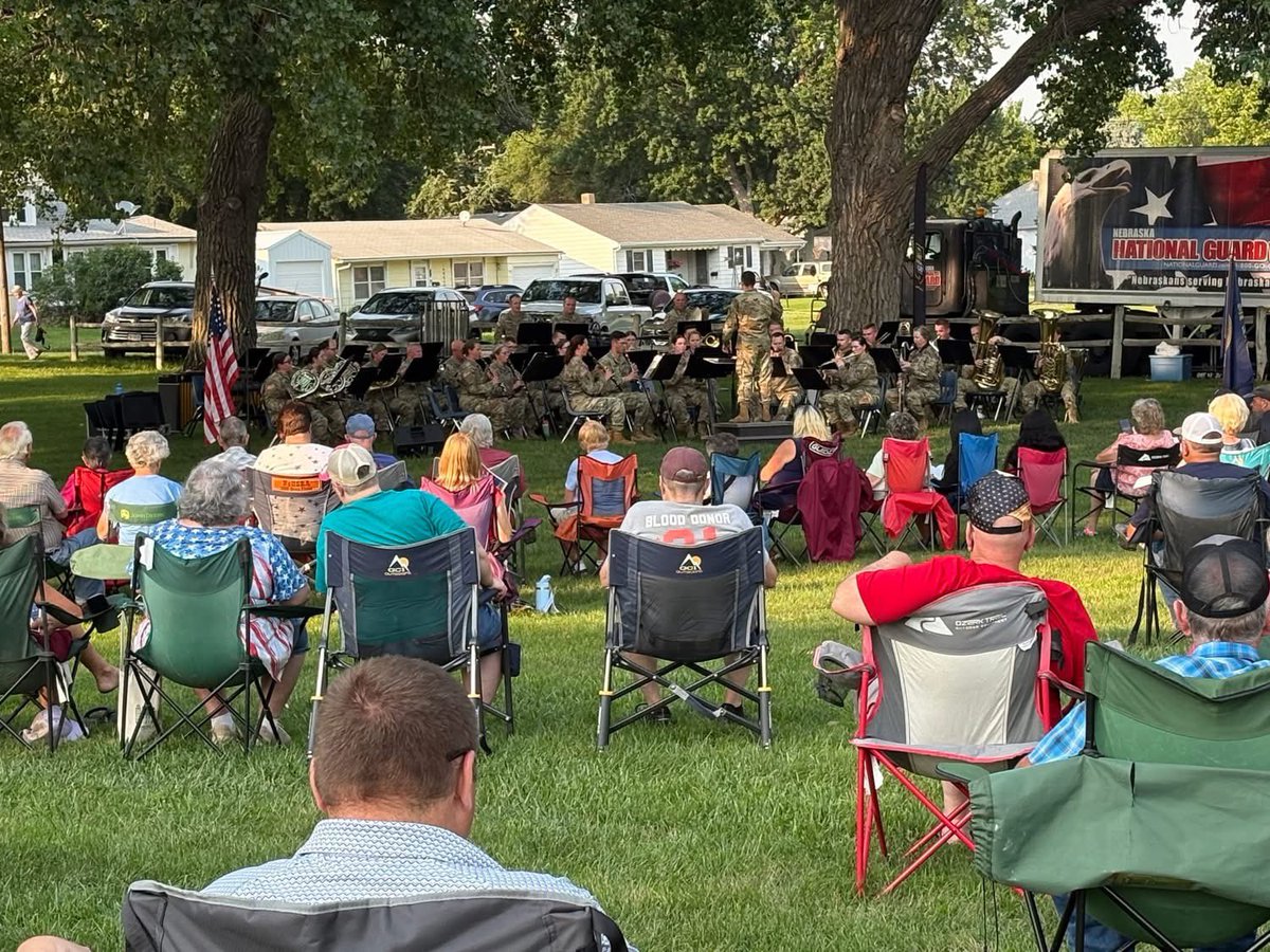 ONeillEagles's tweet photo. OHS students and alumni had an incredible opportunity to perform with the 43rd Army Band tonight under the direction of Chad Dean! 🇺🇸🎶 A great way to kick off the celebration of 250 years of independence. https://t.co/d0116XTcZf