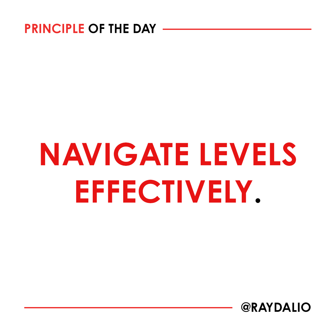 RayDalio's tweet photo. Reality exists at different levels and each of them gives you different but valuable perspectives. It's important to keep all of them in mind as you synthesize and make decisions, and to know how to navigate between them. 
#principleoftheday https://t.co/c2y4UOCtcv