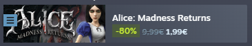 Karycko's tweet photo. @bloodyraintatii Lo diré que haga falta. Alices Madness Returns. Vale 2€. Es el 2º juego. El 1º juego lo puedes conseguir comprando el 2º, porque en Steam no está el 1º. Te buscas YT un tutorías y listo. Pero el 2º. El Madness Returns. No te deja indiferente. Pruébalo. https://t.co/8BLu6AJxOq