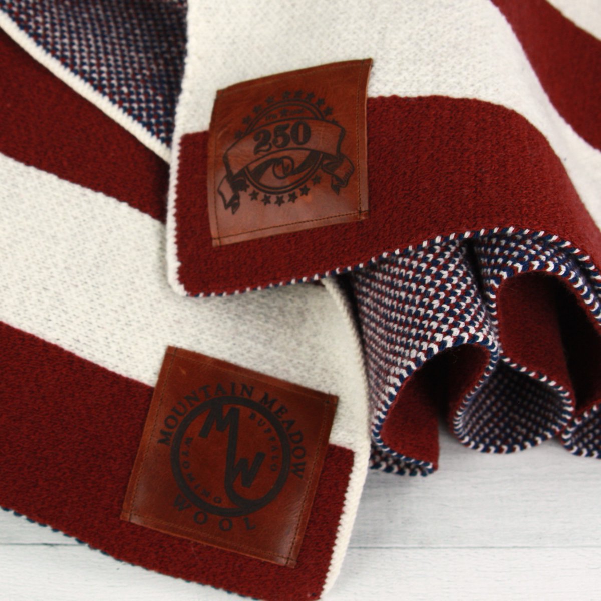MtnMeadowWool's tweet photo. Celebrating America's 250th! 🎉 Enjoy 20% off Old Glory throws, table runners & select yarn colors now through July 20th! 🇺🇸 #USA250 #AmericanMade #MadeInUse #OldGlory #MountainMeadowWool #MMW https://t.co/D1UqipXy93 https://t.co/w0VVlIevrR