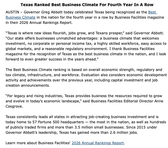 Governor Abbott Press Office tweet media