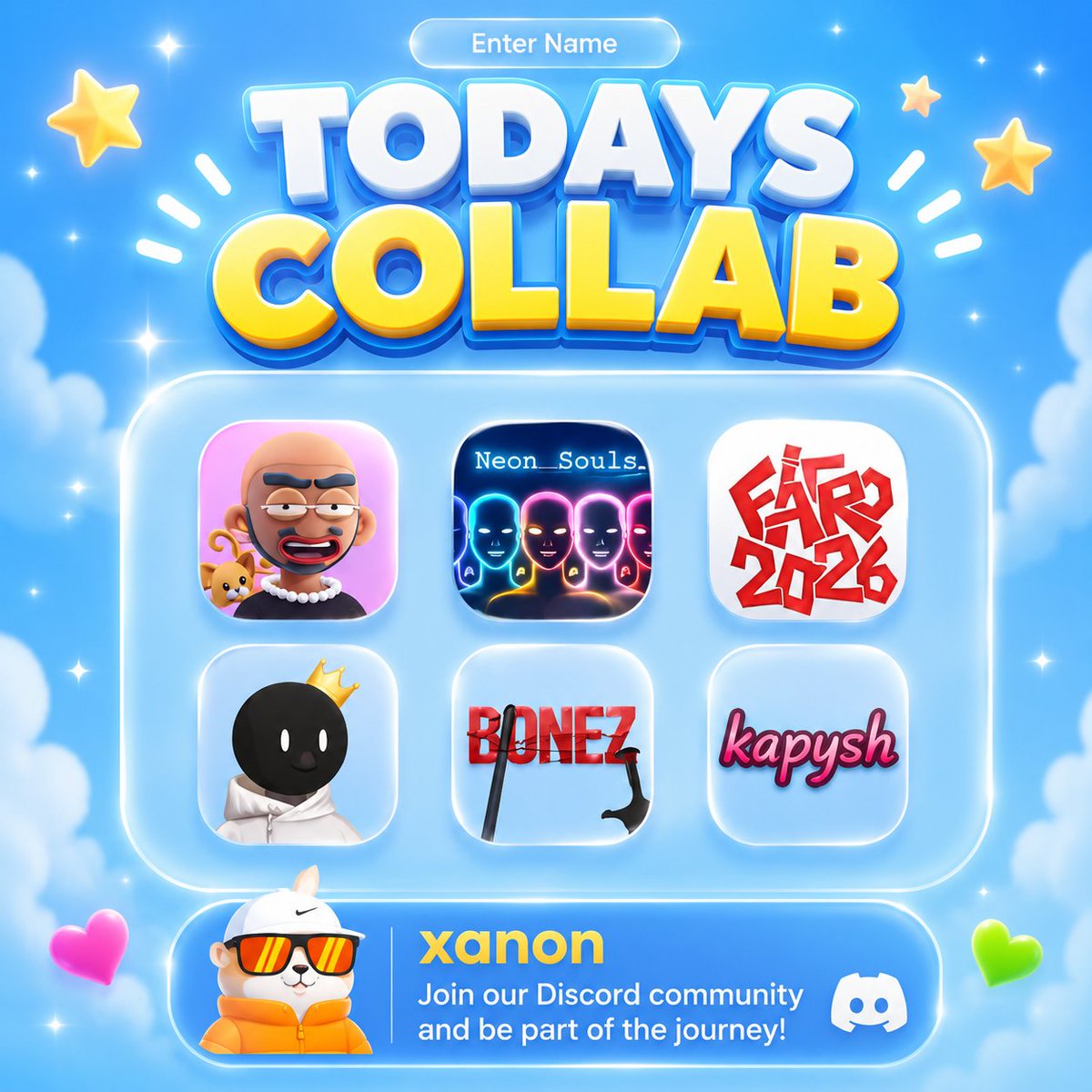 xanonxbt's tweet photo. We are excited to announce our today's collaboration with these amazing projects.    

Raffle will be live soon on Our Discord  

Check all  projects👇

@888s_Society 
@NeonSoulsOS By @Ghostly_Kittens 
@FiFARO26  by @P0RTR8T 
@TheUnnamedETH 
@BonezNFT 
@kapyshart 

Thanks for all partners 🤝 

Another Good NFT collab will be post in 1 hour from @RAZA_npc   and discord  

Discord link  👇