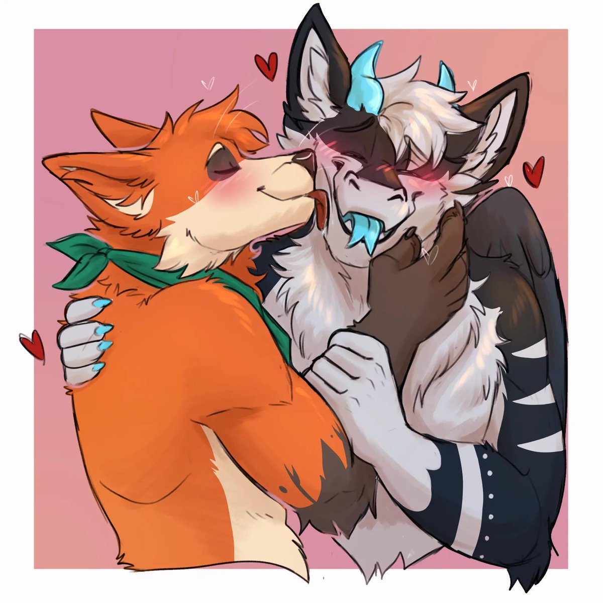 MongeeLeafo's tweet photo. Sometimes.. all a fox needs is a dragon to love, cuddle, and shower with kisses... and I'm so grateful I found mine~ 💚🐉 :3

Amazing artwork by @Kisarts_ ! Thank you so much for creating this beautiful and incredibly special piece!! 🍁✨️

#furry #furryart #fox #dragon #pookie https://t.co/el8O78Wzpr