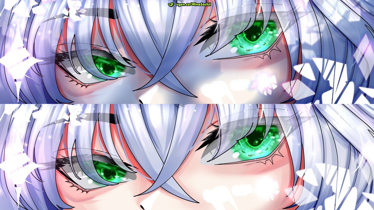 Minaasachi's tweet photo. 🦋 Eye Banner portfolio update! 

A tiny detail that can make your stream feel even more unique and memorable🩵

What kind of eye banner would match your VTuber the best? 👀❤️

#opencommission #artistsoftwitter #artmoots https://t.co/20GCMvghTS