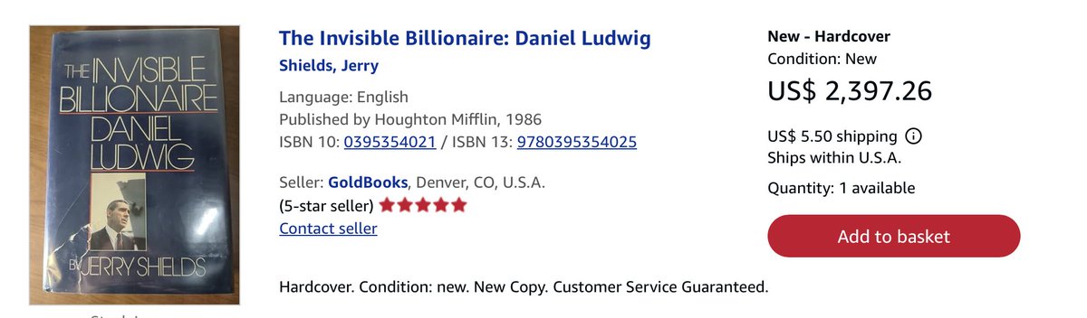 talkinglandry's tweet photo. @amandaorson This issue is: In order to learn how to become a billionaire like Daniel Ludwig, you already have to be a billionaire to buy his book. https://t.co/bPOLFcoU2q