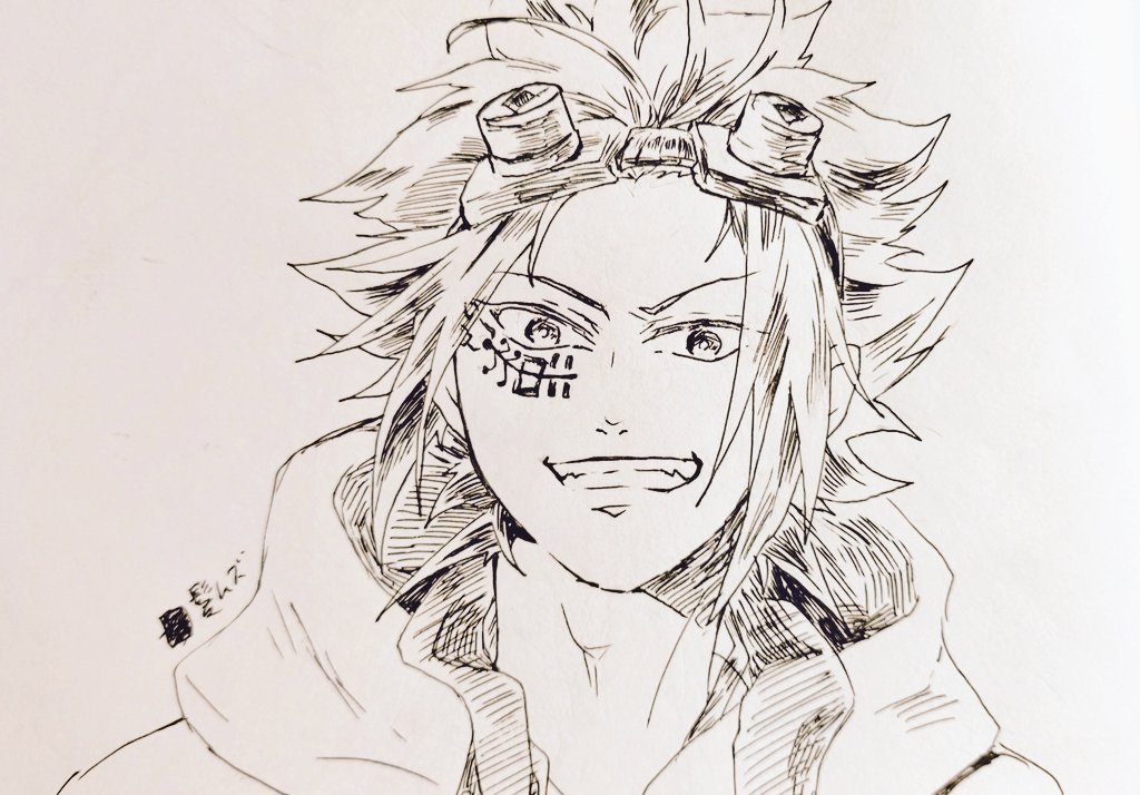 honya_aynoh's tweet photo. 🍄練習
あんま描いたことないタイプのキャラだから悪童…悪童…って唱えながらやんないと難しいな https://t.co/nFhJ1KVo8v