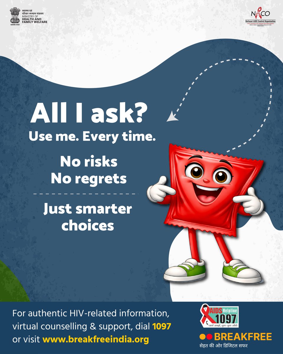 NACOINDIA's tweet photo. Don't let its size fool you.

A condom may be small in size, but it's big on protection. It helps protect you from HIV, STIs, and unplanned pregnancies.

Don't skip it. Use protection, every time. https://t.co/q1qFBx2fAz