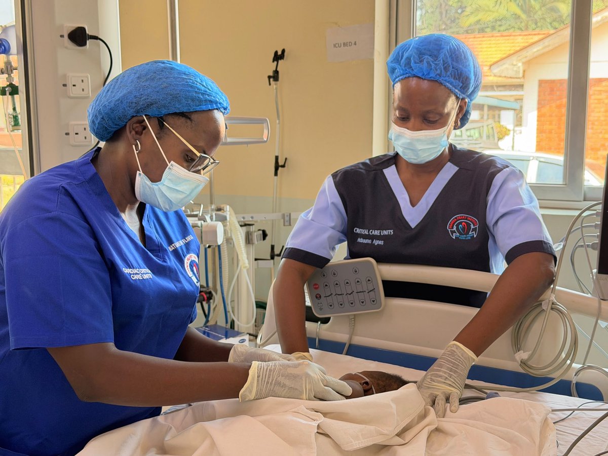 HeartUganda's tweet photo. Day 1 is off to a strong start! 💙

Six children were scheduled for closed-heart surgery today. Five procedures have been successfully completed, the sixth and final surgery is currently underway. 🙏🏽

All the children who have undergone surgery are recovering well in the ICU.

An additional 15 children are scheduled to receive these lifesaving treatments at no cost for the remainder of the week, thanks to the support from the @GovUganda through the @MinofHealthUG. 🤝

#DontMissABeat #JinjaHearCamp #UHI