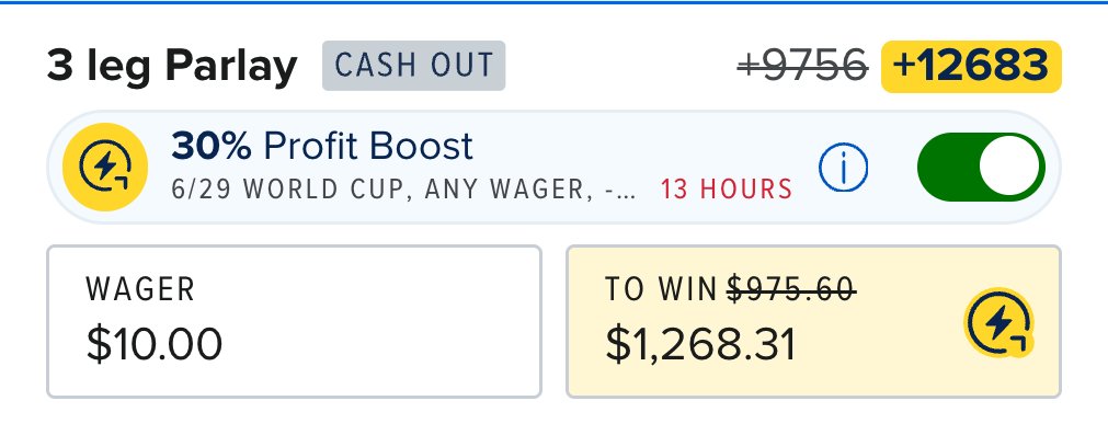 thepropdealer's tweet photo. It's been great seeing so many people posting Shots on Target Outside the Box parlays...

By far the most fun World Cup bet.

But we all know where it started &amp; I've found the PERFECT parlay for today's games.

$10 pays over $1,200. Ready? ❤️ https://t.co/D63erGrYsV