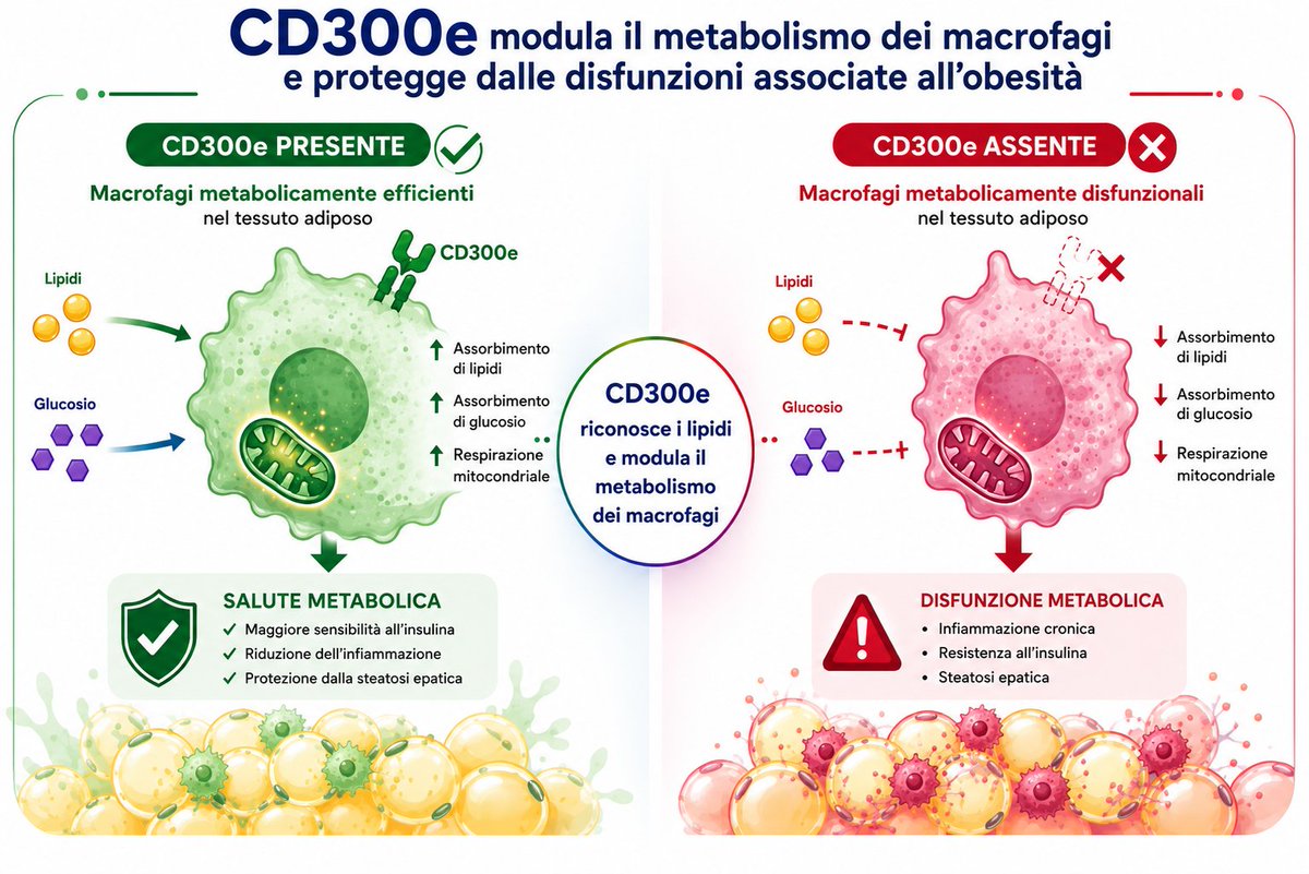 DiBio_UniPD's tweet photo. Congratulations to Prof. Marina de Bernard, Dr. Sara Coletta and the research team on their publication in #CellDeathAndDisease. Their study identifies CD300e as a key regulator protecting metabolism during #obesity, opening new therapeutic perspectives. https://t.co/ne9Rgu1HJG https://t.co/jSwmKh4EtV