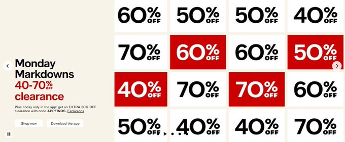 SneakerVisionz's tweet photo. Ad: Monday Markdowns | 40-70% Off Clearance 🔥

Nike: https://t.co/JDy0VsxWHH
Polo: https://t.co/vi0Abqp69Y
TNF: https://t.co/H4FAQVvHKO
Levi's: https://t.co/LfYQcwuam8
UGG: https://t.co/RaERcUD7gF
Jordan: https://t.co/JIi9umdJeT
adidas: https://t.co/0Cj5dRfqoU
Guess: https://t.co/lUZzw8z8vW

Shop All: https://t.co/7sN1N1VO1G