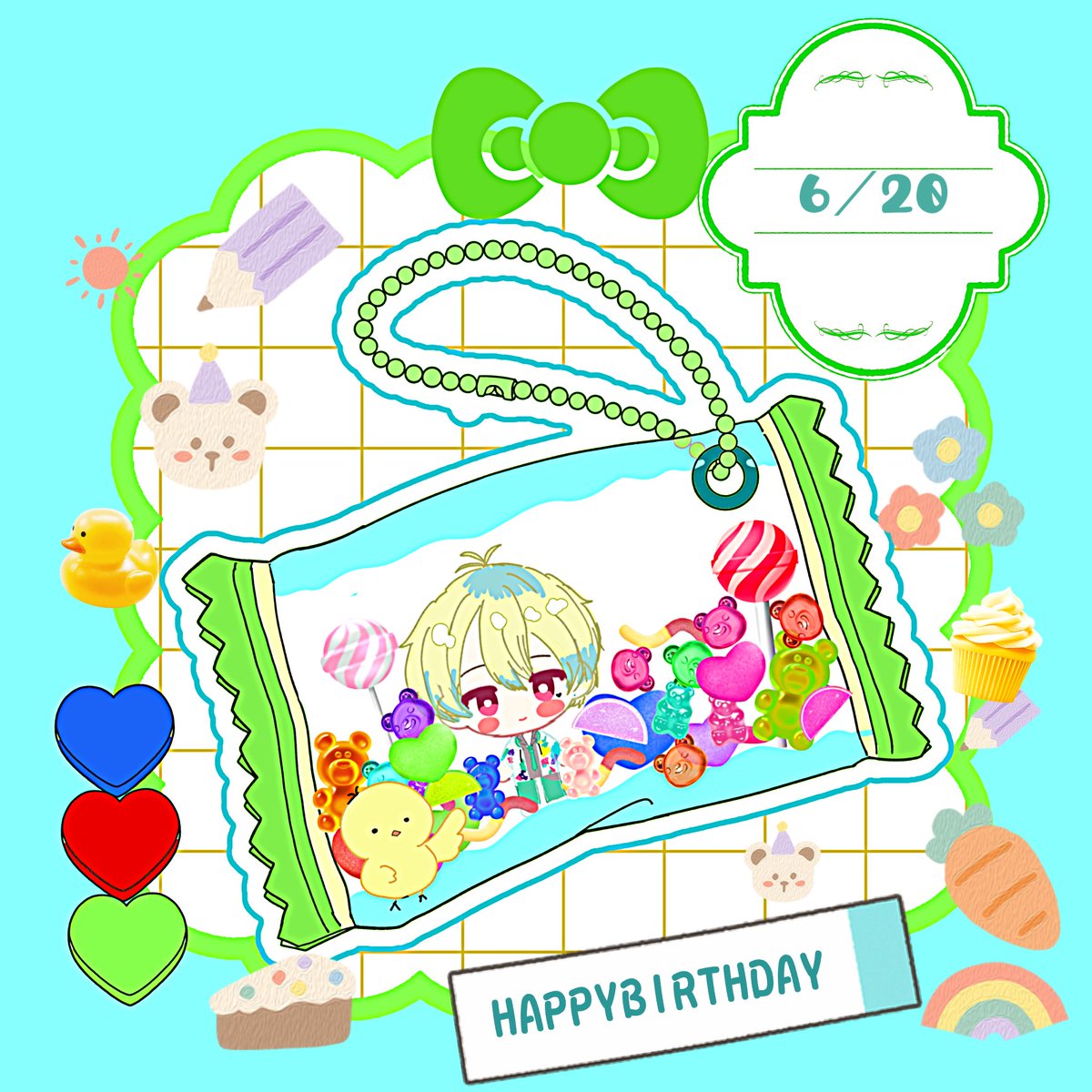 70o1v8's tweet photo. 🌈ᵕ̈*🐣𝐇𝐚𝐩𝐩𝐲 𝐁𝐢𝐫𝐭𝐡𝐝𝐚𝐲🖼🖌🎨

❤️🩷🧡💛💚💙💜

#花園百々人生誕祭2026
#花園百々人誕生祭2026
#花園百々人BD20 https://t.co/5hKmxmPNmh