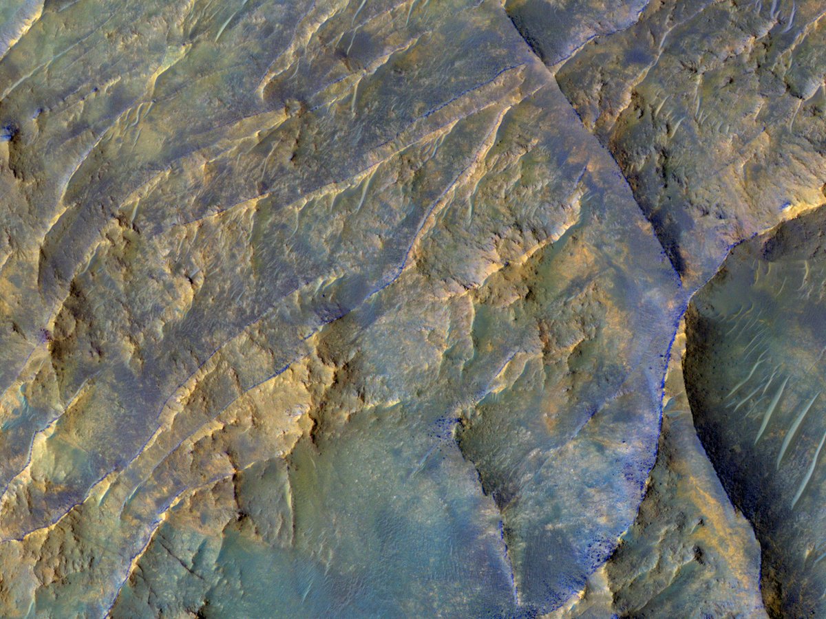 HiRISE's tweet photo. HiPOD: Bedrock Ridges in Terra Sabaea

This region also shows a spectacular array of ridges, that formed first as fractures of faults, then fluids (water or lava) moved through the fractures depositing harder rocks. 

https://t.co/n7uCePxwUI
NASA/JPL-Caltech/University of Arizona https://t.co/tmKjDY4oRr