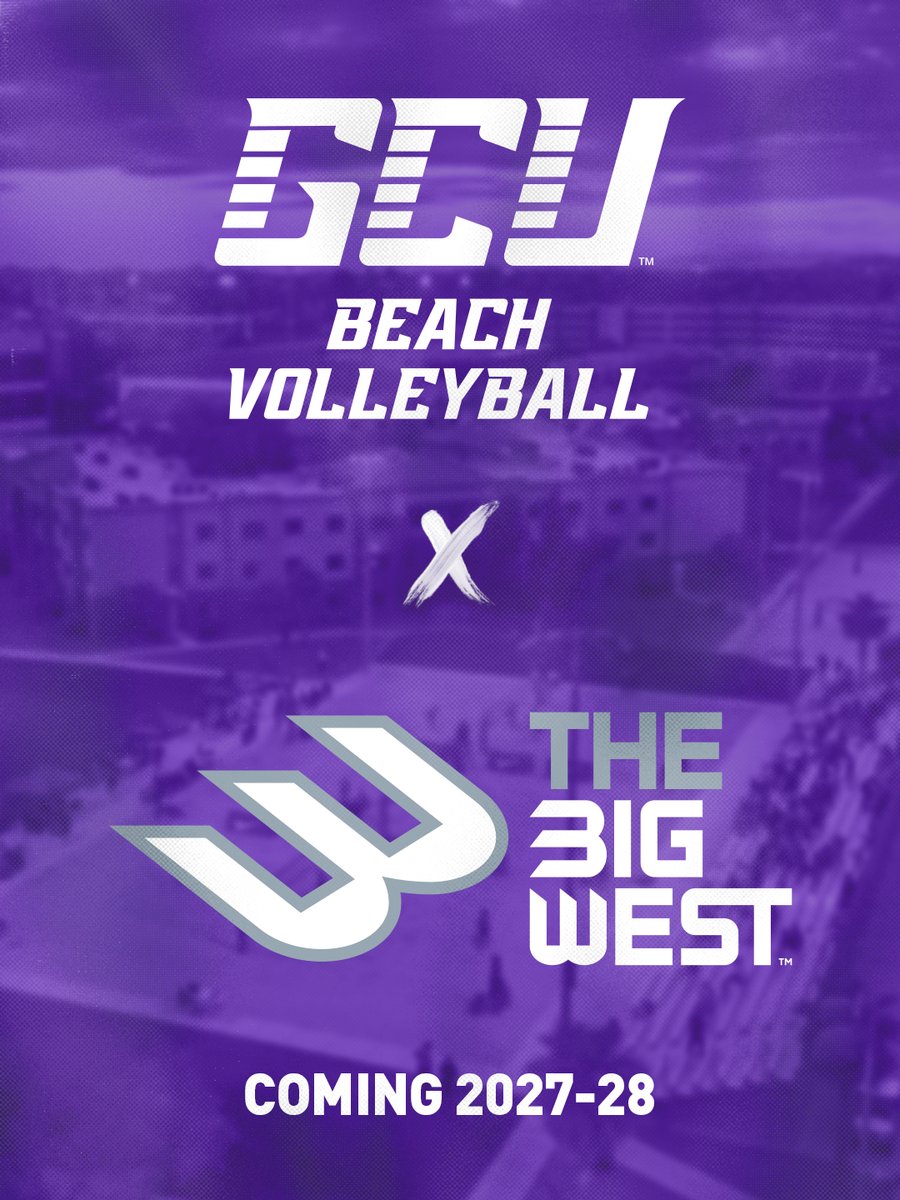 GCU_Lopes's tweet photo. @GCU_Beach will join The Big West beginning in 2027-28. #LopesUp

More » https://t.co/xA5ZPUckzz https://t.co/QfOOQdFASp
