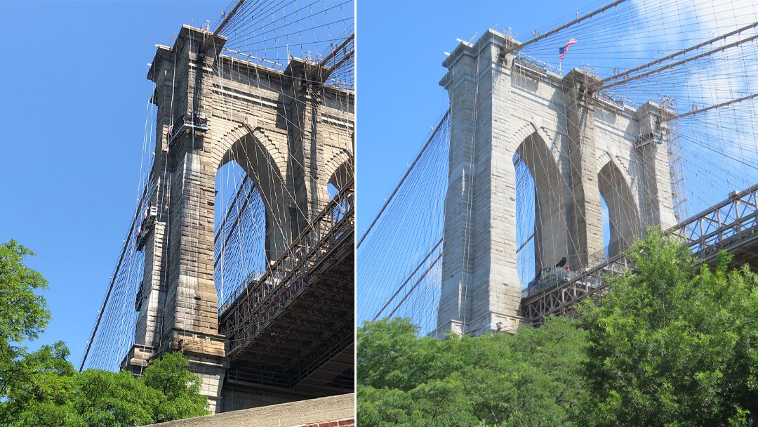 PROSOCO's tweet photo. "Because we found a dilution that was effective, that provided us some flexibility. We could increase or decrease the dilution to address soiling in specific locations." Heavy Duty Restoration Cleaner + Brooklyn Bridge. Full story + pics: https://t.co/Y5l5AuWYOU https://t.co/DP5FMTc0BG