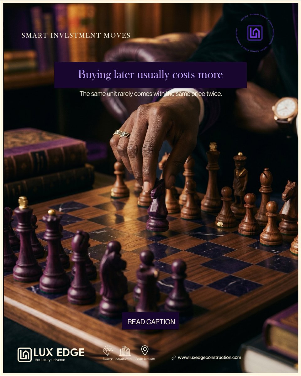 luxedgehomes's tweet photo. Smart investors understand one thing: timing matters.

In real estate, waiting often comes at a cost. The best opportunities are usually secured by those who act early. The same unit rarely comes with the same price twice. https://t.co/wJIeXoUCW8