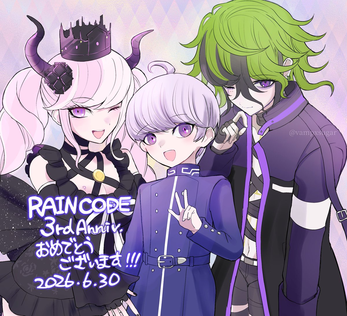 vampxsugar's tweet photo. 3周年だ！ これからの発展も期待していますので、何卒よろしくお願いします🥰
新しいグッズほしいよー
#RAINCODE https://t.co/78AzJVg25p