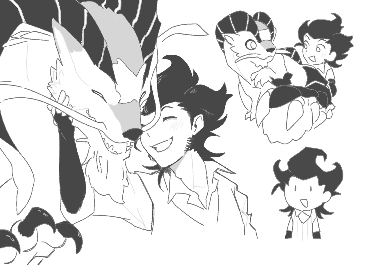 traovihs_dst's tweet photo. wilson and his monstie almudron #dst #dontstarve #monsterhunter #wilson https://t.co/5gEc9RAxBZ