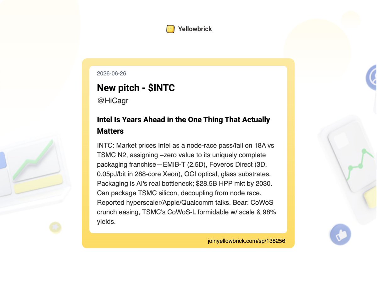 joinyellowbrick's tweet photo. Added 71 new stock write-ups to the site (pt 2):
@rebound_capital - $CSU.TO, $TIC
@HiCagr - $INTC
@MorpheusRes - $VELO (short)
@PhilippHaas_ir - $INTU
@StockMarketNerd - $MU (earnings)
@ShawarmaCapital - $CIFR (watchlist)
@41investments - $ADBE (earnings) https://t.co/q1qPg0DnQO