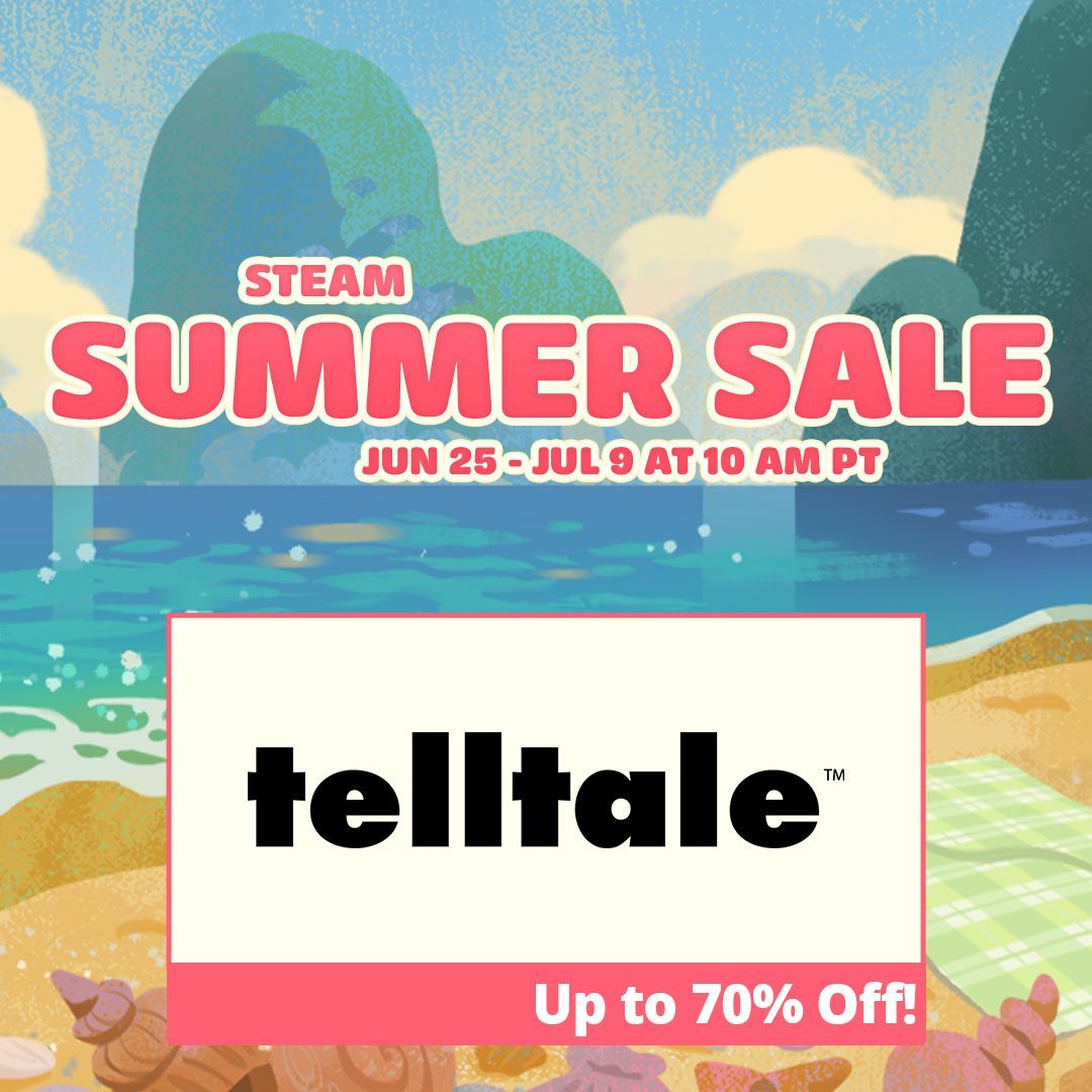 telltalegames's tweet photo. Buddies missing out on some Telltale classics?
Hook 'em up and look like a hero during the Steam Summer Sale!!

🐺The Wolf Among Us
🦇 Batman
🚀The Expanse
🐶Wallace &amp; Gromit https://t.co/T96f1ahpM2