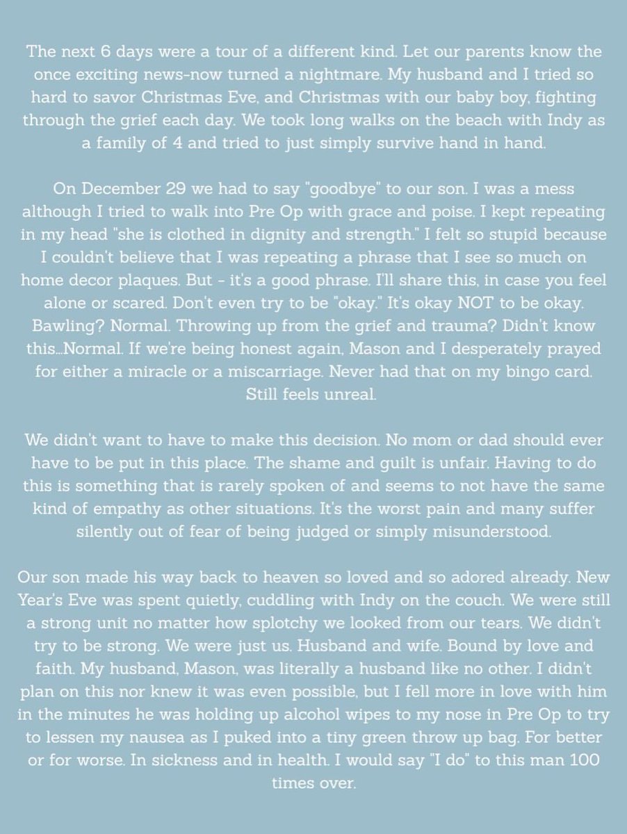 LilaGraceRose's tweet photo. Horrific.

Actress Justene Alpert announced that she and her husband aborted their son due to a "rare genetic disease."

She framed the decision as loving.

She claims she was "ready" to be his mom. But that they had to say "goodbye..."

In reality, they rejected their baby boy for a health condition he couldn't help.

They paid to have him dismembered limb from limb with cold metal forceps.

He could feel it all.

Parents have a duty to lovingly accept their children, unconditionally.

Life isn’t ours to take. Abortion is never loving. It is a deadly cruelty unlike any other.