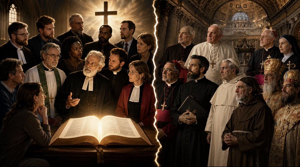 rickbrennanjr's tweet photo. Roman Catholics love to talk about Protestant “disunity” as if Rome is a seamless marble block of doctrinal uniformity. But that just isn’t true. 

There is at least as much theological diversity within Rome’s own communion — among Thomists, Scotists, Molinists, Augustinians, Franciscans, Dominicans, Jesuits, traditionalists, charismatics, Eastern Catholics, and the various churches in communion with Rome — as there is among the major Protestant confessional streams.

And here’s the part Catholics on X often ignore: orthodox Protestants are not united by a pope, but we are united by a common supreme authority — the written Word of God. We disagree on important secondary matters. But we confess the Triune God. We confess the deity and humanity of Christ. We confess His death, burial, resurrection, and return. We confess salvation by grace through faith in Christ. We confess that Christians must be baptized and that the Lord’s Supper was ordained by Christ for His church.

So spare me the tired argument that Protestantism is nothing but chaos. Roman Catholics highlight Protestant disagreements because it helps their polemic. But in doing so, they often reveal how little they understand what actually unites confessional Protestants.

It’s true that we are not united by an earthly monarch. However, we are united by Scripture, the gospel, and the risen Christ.