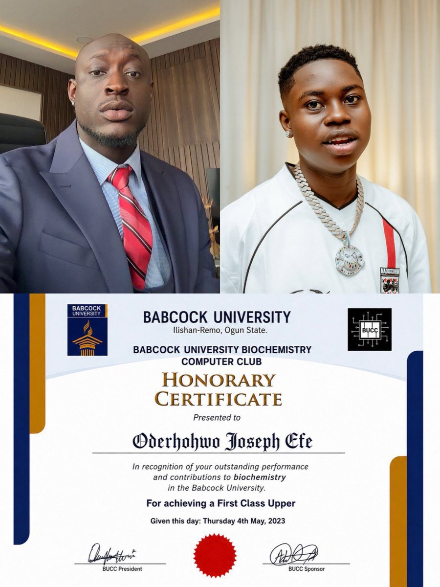 GistLovers's tweet photo. Olodo Uprising! Serious trouble for Carter Efe as Babcock University Issues Warning Over Fake Certificates 

Babcock University has warned the public about forged certificates currently in circulation, including fake honorary certificates bearing a non-existent "First Class Upper" classification. 

The university stressed that it does not issue such documents and clarified that the classification "First Class Upper" does not exist in its academic system. 

The institution also disclosed that legal action is underway against those responsible for the fraudulent certificates.