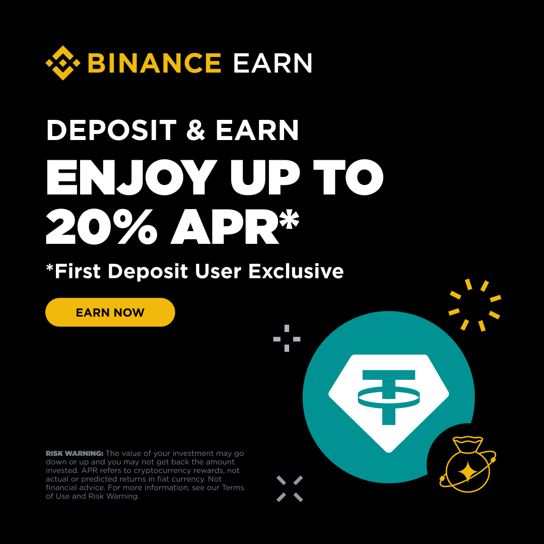 binance's tweet photo. Deposit &amp; Earn Bonus.

Enjoy 20% Bonus Tiered APR for 7 days on top of Real-Time APR rewards.

Who qualifies?
🔸 New P2P Buy Users
🔸 New Crypto Deposit Users
🔸 New Fiat Deposit/Buy Crypto Users

More info 👉 https://t.co/6E5DkMniBp https://t.co/dblagfglHV