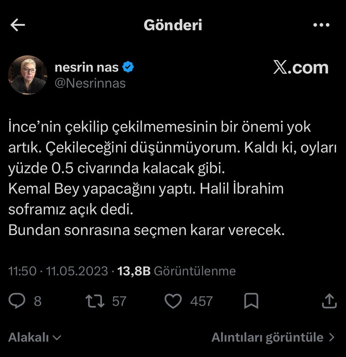 UmutKhisarli's tweet photo. @Nesrinnas Kılıçdaroğlu’nun koltuğu bırakması gerektiği gibi sizlerin de siyaset yorumlamayı bırakmanız gerekiyor. Bu ülkede kimse sandığı kadar akil insan da sandığı kadar kanaat önderi de değil. Gençler KK aday olmasın diye kendini paralarken siz “demokrat dedem” diye geziyordunuz. https://t.co/7iOfch2xfk