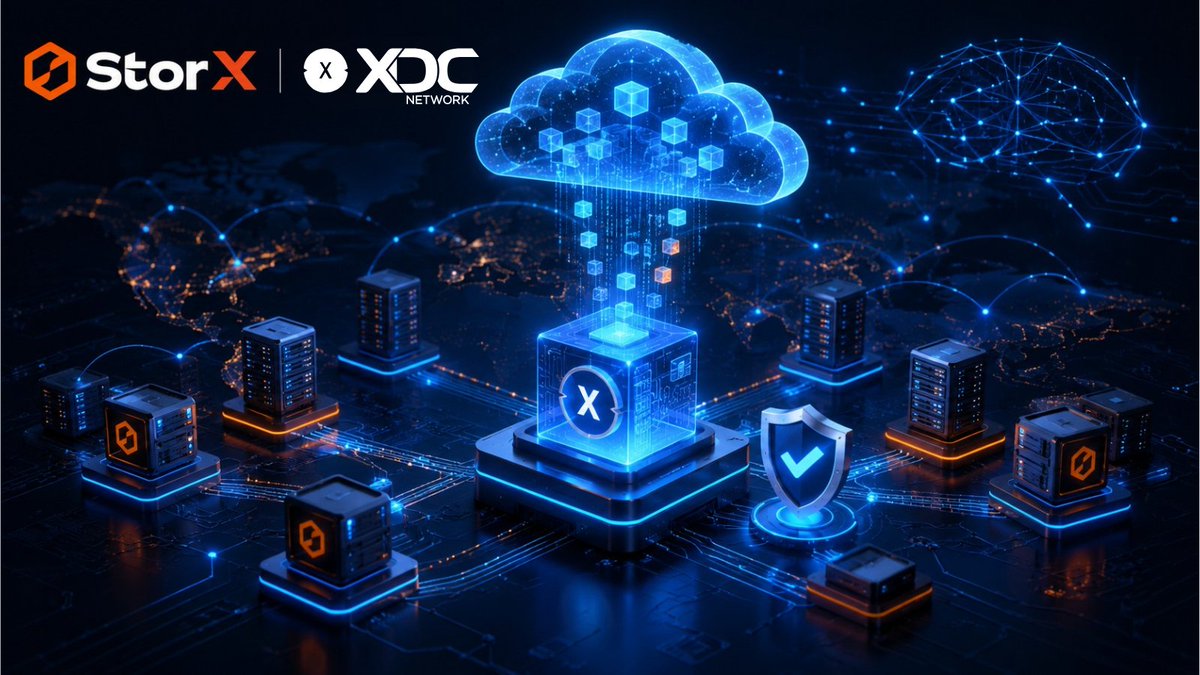 StorXNetwork's tweet photo. StorX Network is strengthening its DePIN infrastructure by operating XDC masternodes on @XDCNetwork.

This expands StorX’s role from a decentralized cloud storage platform to an active infrastructure participant in the network layer that supports its ecosystem.

As AI-era data workloads grow, secure, distributed, and resilient storage becomes critical — and StorX is building deeper into the infrastructure stack powering that future.

#StorX #XDC #DePIN #AIInfrastructure