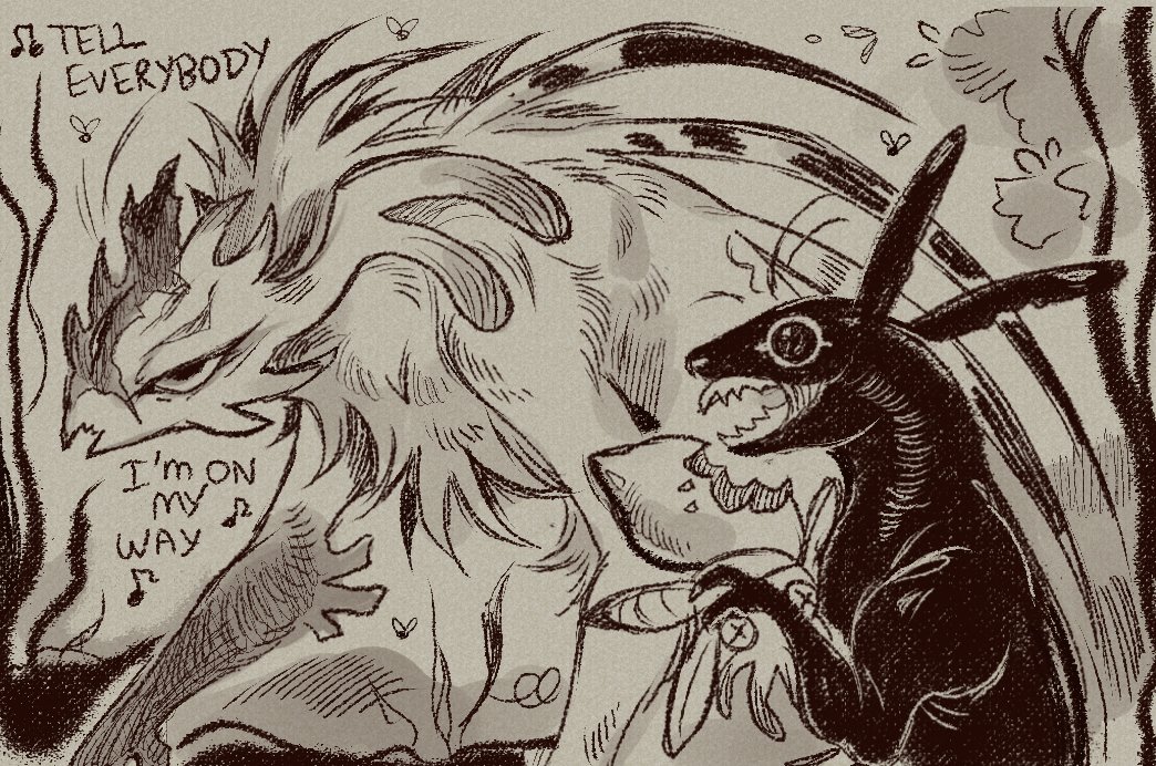 arrownickey's tweet photo. found some old sketchy sketches
the scav (pariah) and the fihhh pup (biter) #rainworld https://t.co/PRRtOVBu3m