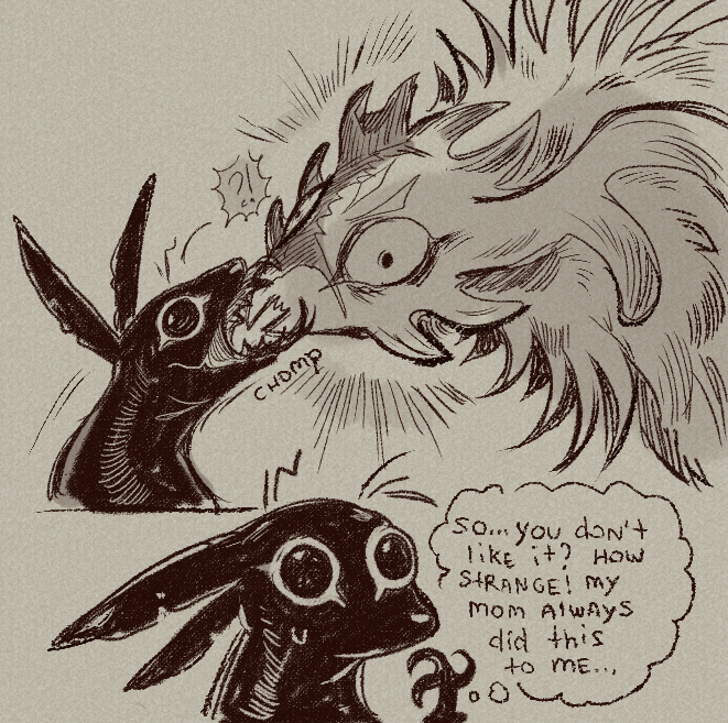 arrownickey's tweet photo. found some old sketchy sketches
the scav (pariah) and the fihhh pup (biter) #rainworld https://t.co/PRRtOVBu3m