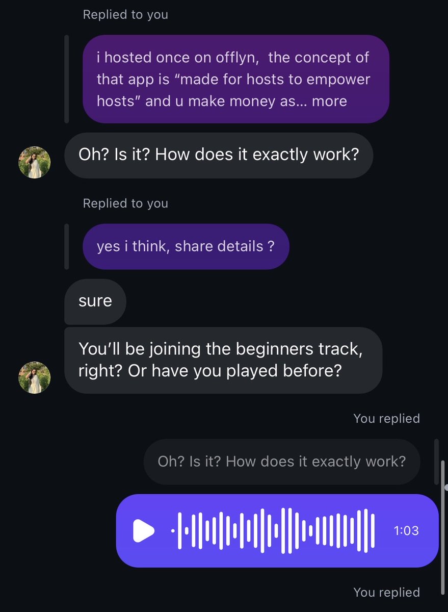 pahwaginni's tweet photo. onboarding a host and yapping for straight one minute on how much i love hosting on @OfflynLife🥰 https://t.co/XXbFv461zw