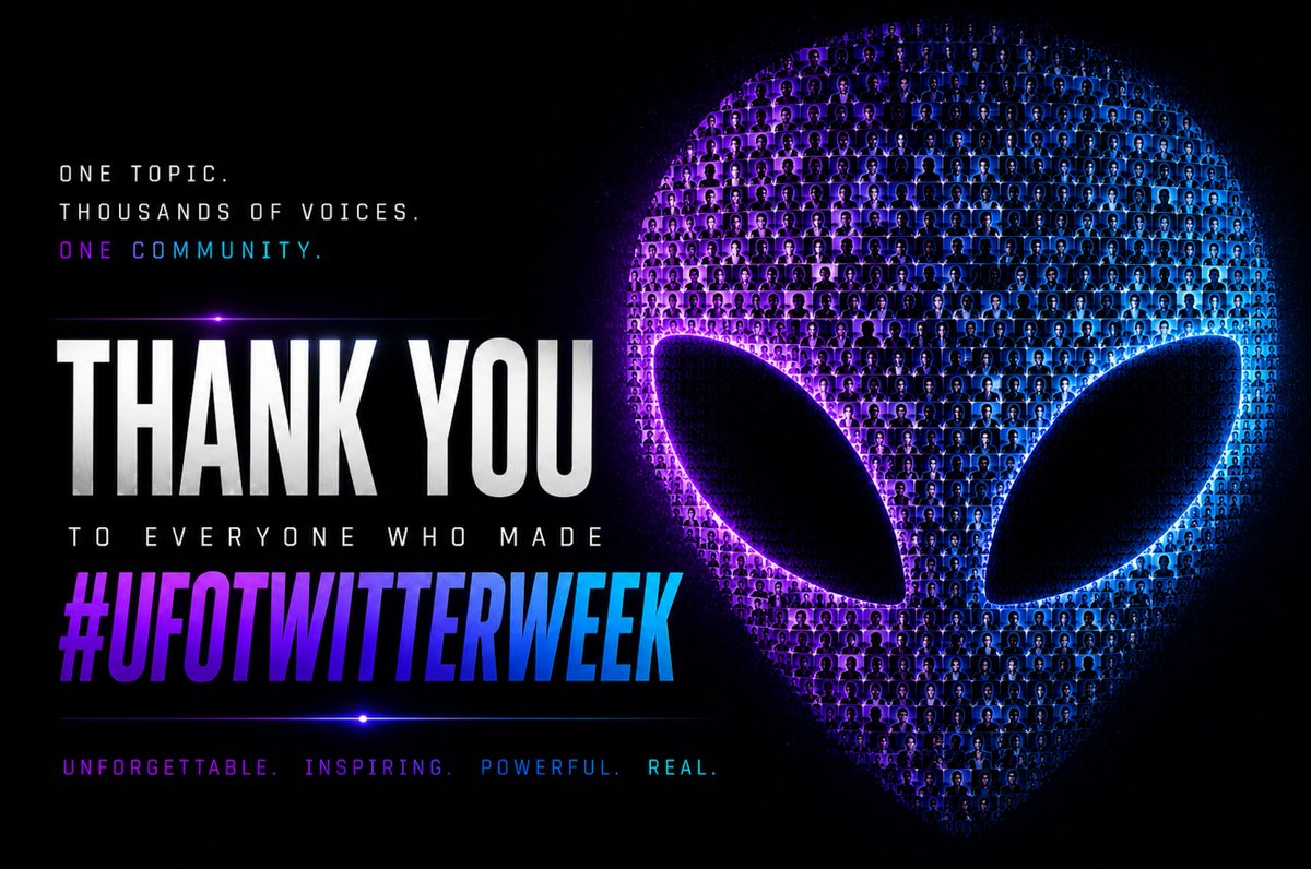 The_Astral_'s tweet photo. Thank you to everyone who took part in #ufotwitterweek

What an epic week of Spaces! 🛸 https://t.co/aPsq4VXn46
