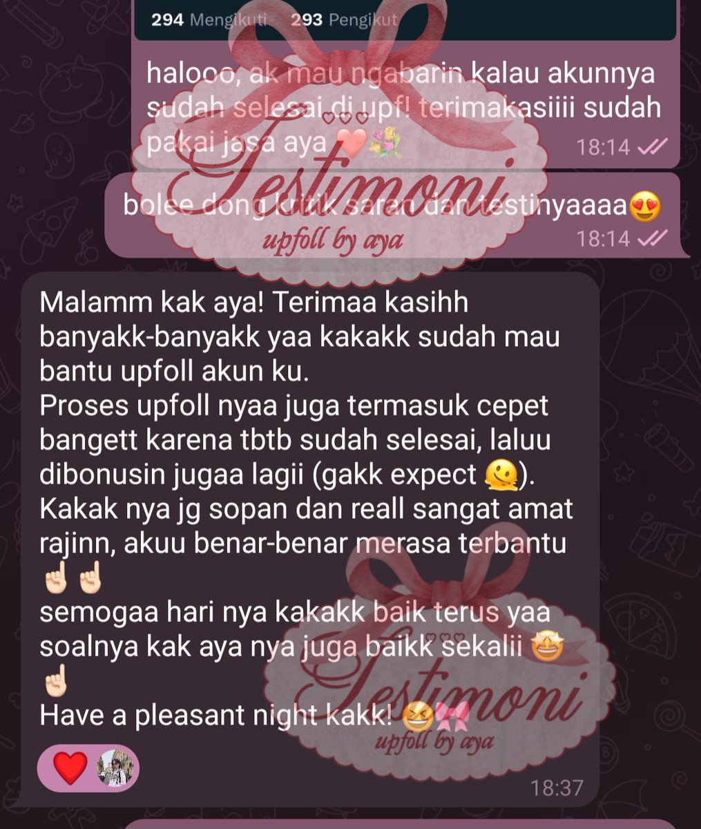 pvangku's tweet photo. hai aku open upfoll ba jfb, ba selective, dan pa acc yap! menerima fa acc juga tapi beberapa aja 🤏😉

♡ menerima akun kosongan
♡ proses perlahan dan dimainin sampe target selesai
♡ pricelist, tnc, testi bisa cek ch tele aku (ada di pinned)
#zonauang https://t.co/v8r7xfI5ta