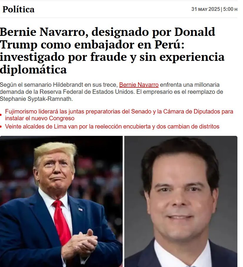 martinfiera's tweet photo. Que tan patético es la derecha rastrera peruana que le chlpga a un pedófilxo comprobado y aún investigado por fraude que no es diplomático, tan solo un matón de Trump.
Se irán pronto en USA, en noviembre será su derrota política, volverán donde nunca debieron salir de la cloaca🤮 https://t.co/2lLNUOJXBe