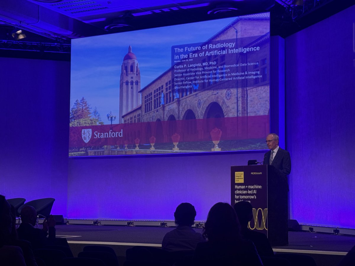 DrDLittle's tweet photo. What is the future of radiology in the era of artificial intelligence?

@curtlanglotz talks at #RCRglobalAI @RCRadiologists https://t.co/k2At9R0NGM
