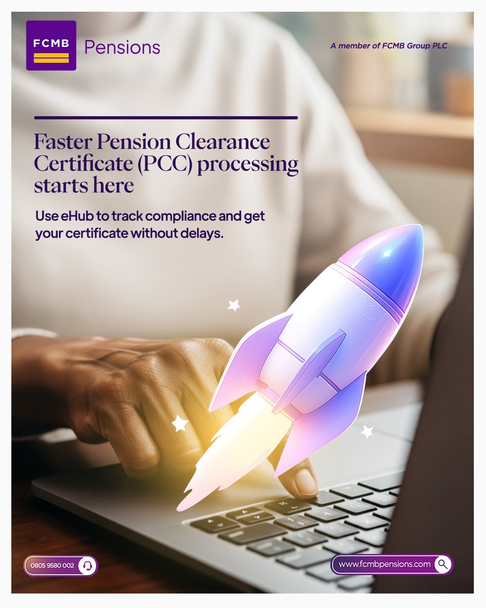fcmbpensions's tweet photo. The National Pension Commission (@PenComNig) will launch the eHub Platform on 1 July 2026.
The platform enables employers to monitor their pension compliance status and track their Pension Clearance Certificate (PCC) processing with ease.
#OneHubBetterService #PensionHUB #July1 https://t.co/7mjnqNRLLu