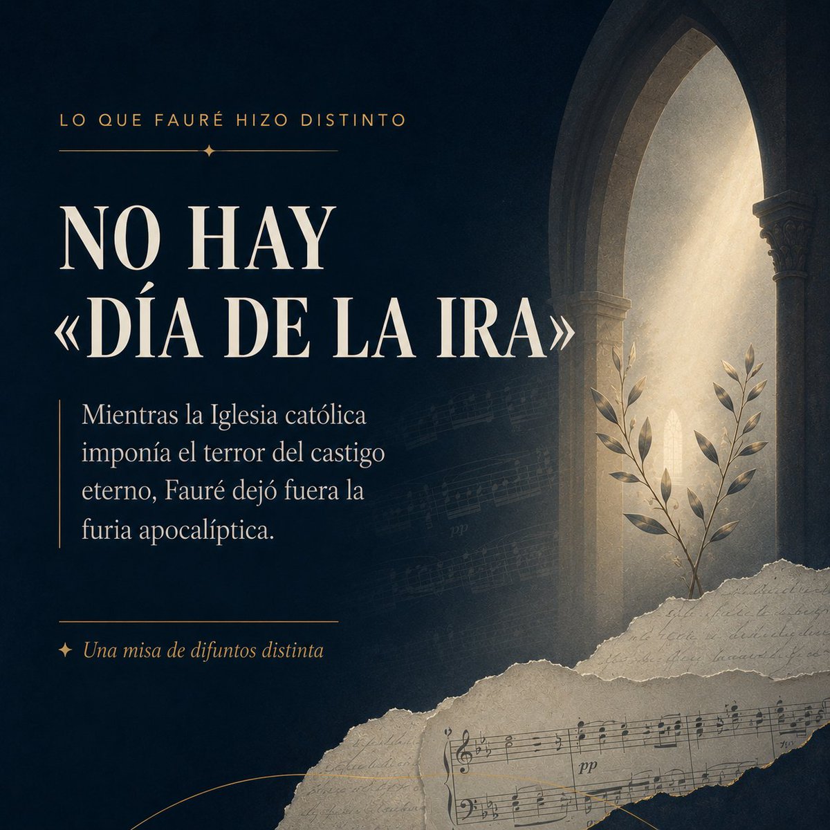 jjarangoes's tweet photo. https://t.co/q4hMAY9Ez0

Este martes 30 de junio tendremos en mi Substack una entrada que me costó un buen esfuerzo estructurar. Es sobre el Réquiem de Fauré. Yo no se si ustedes sabían que el monumento funerario más famoso de Francia fue escrito por un hombre que no creía en Dios. Al menos no del todo. 🎼 Mientras la Iglesia católica imponía el terror del castigo eterno, Gabriel Fauré compuso una misa de difuntos sin el «Día de la ira» para demostrar que la muerte puede ser un arrullo y no una condena.

¡Buen momento para suscribirse!
