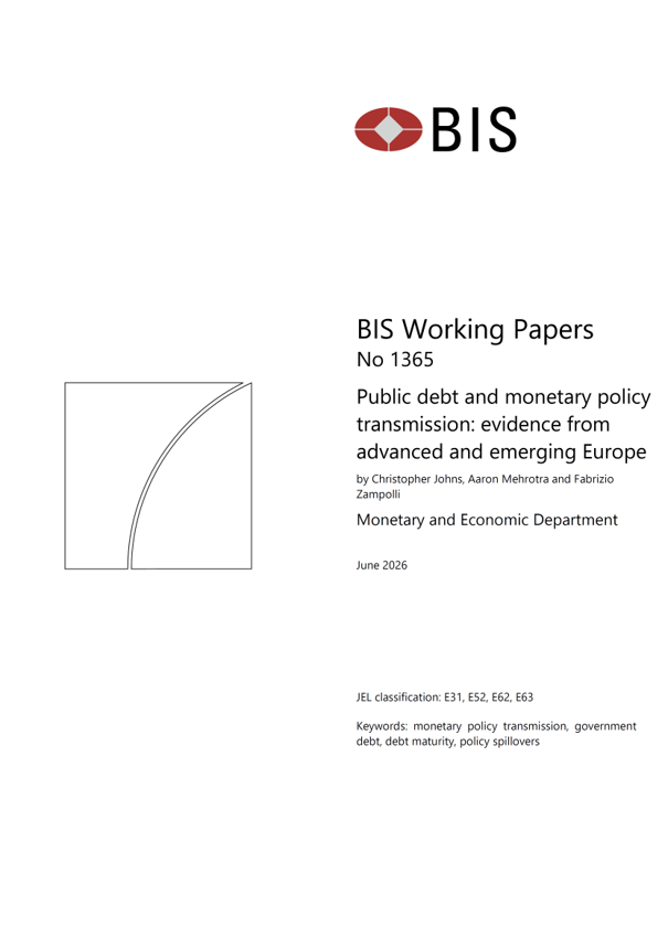 int_mon_econ's tweet photo. Highly relevant!

"Public debt and monetary policy transmission: evidence from advanced and emerging Europe" by Christopher Johns, Aaron Mehrotra, and Fabrizio Zampolli.

"Using high-frequency euro area monetary policy shocks and panel local projections for the period 2001-2020, this paper examines how macroeconomic variables respond based on the level and the maturity structure of public debt. The results show that public debt plays a significant role in influencing monetary policy transmission. Higher public debt is associated with a weaker response of prices and inflation expectations to tighter monetary policy, while output declines at least as much as in low-debt economies. The maturity structure of debt also matters in a non-linear way: debt at intermediate maturities is associated with weaker effects, whereas debt at very short and long maturities is associated with stronger effects. Fiscal responses indicate a lack of contemporaneous fiscal backing, as primary balances tend to deteriorate following monetary tightening. Finally, for non-euro area European economies, the paper introduces a novel dataset on public debt maturity profiles and shows that spillovers from euro area monetary policy depend on the maturity structure in the receiving economy."

https://t.co/NJUvU4KDOt