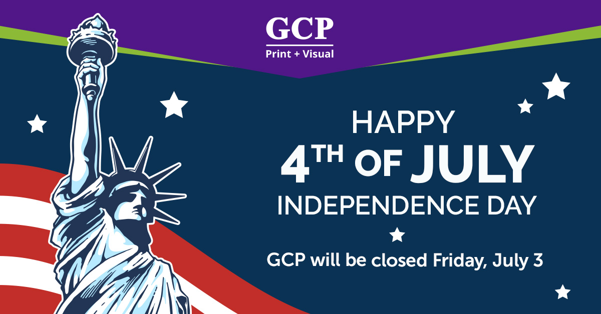 GoodcopyPG's tweet photo. GCP will be closed, Friday, July 3 for Independence Day.
Please plan ahead for our holiday production schedule to ensure your order is completed on time.

We wish you a safe and happy Fourth of July! https://t.co/eg7CPuejrO