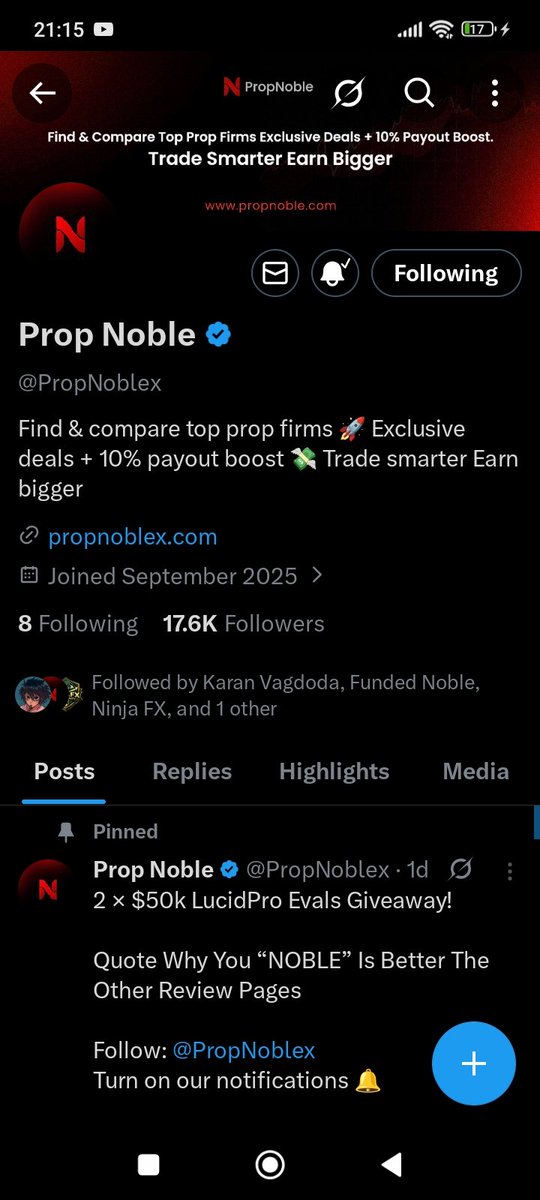 unknown7Gkl's tweet photo. @NFC_trading @PropNoblex Done https://t.co/0x4sE0QAEu