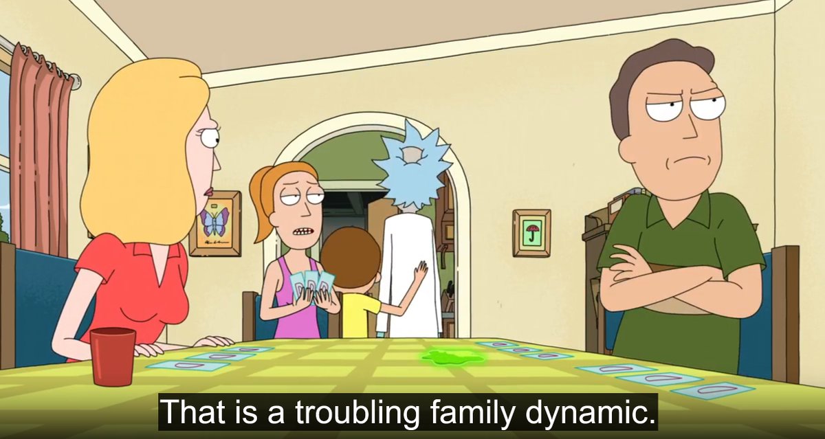 Rpotion9's tweet photo. There's been a persistent theme this season of adults pointing out how "off" Rick and Morty's relationship is.. And given that we've heard the finale explores how damaging the relationship is.. This is going to be 50 fear holes isn't it https://t.co/VvBdp2KugH